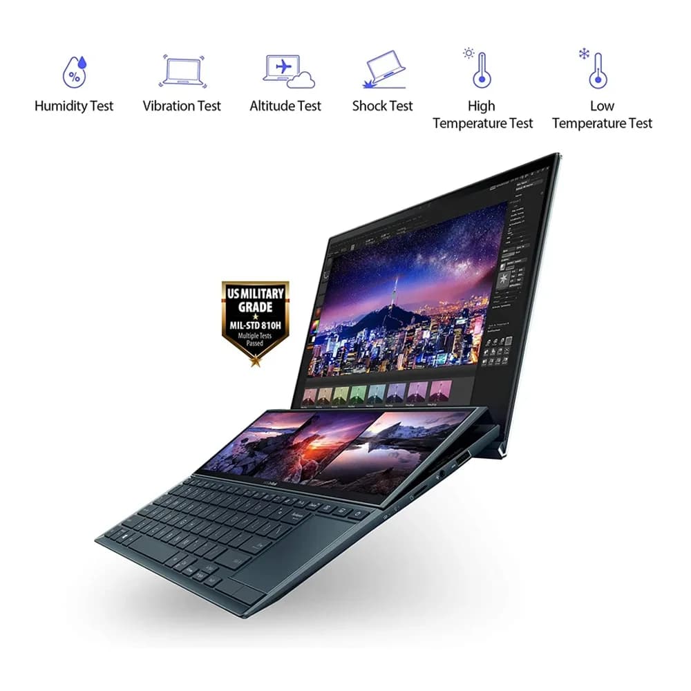 لپ‌تاپ ایسوس مدل ZenBook UX482EG | پردازنده Core i7 – رم 16 – حافظه داخلی 512 و صفحه نمایش 14 اینچ لمسی — تصویر ۴