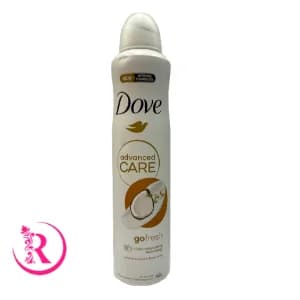 اسپری ضد تعریق (انگلیسی) داو Dove مدل go fresh رایحه نارگیل و جزمین advanced care حجم 250 میل