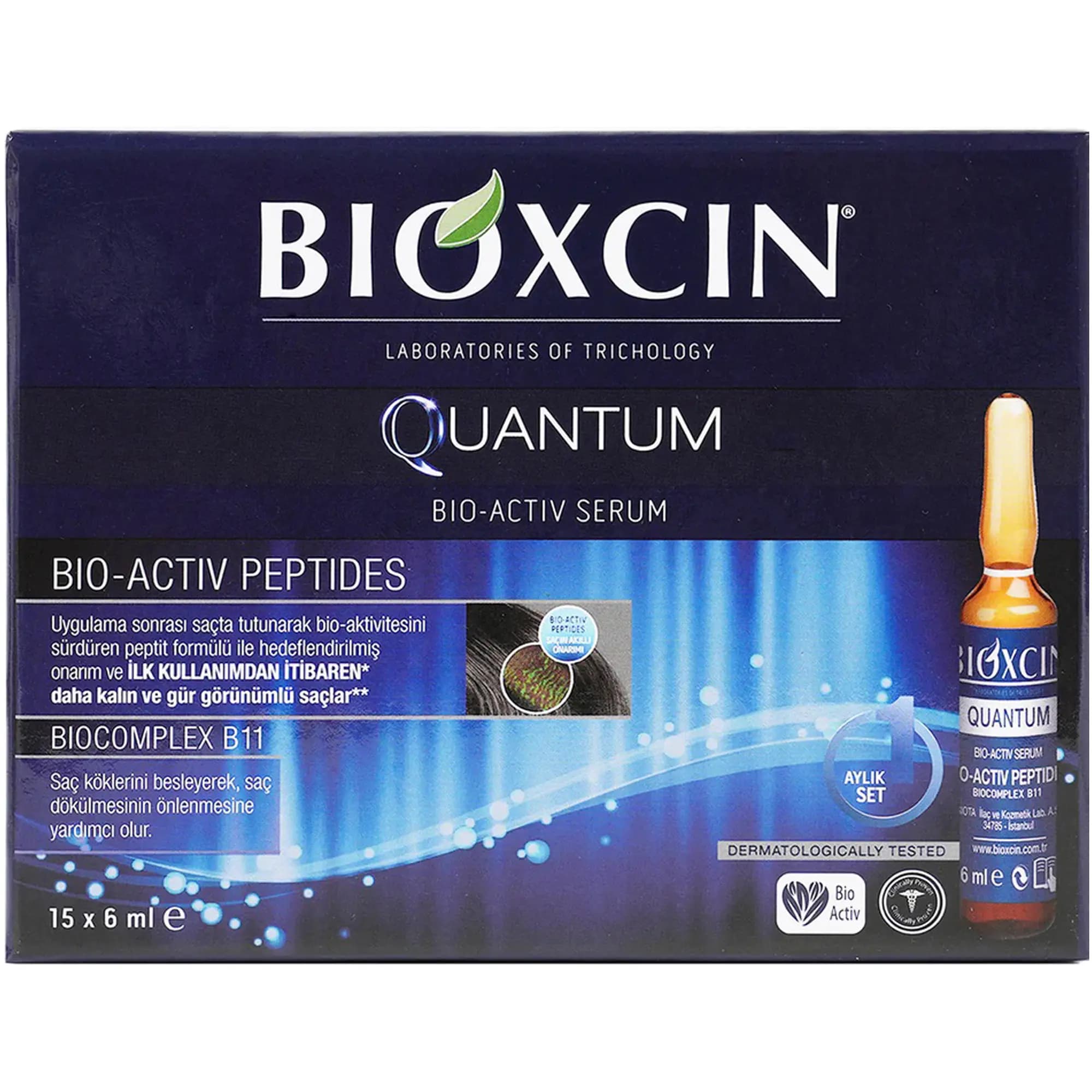 بسته 15 عددی سرم تقویت کننده مو Quantum بیوکسین 6 میلی لیتری