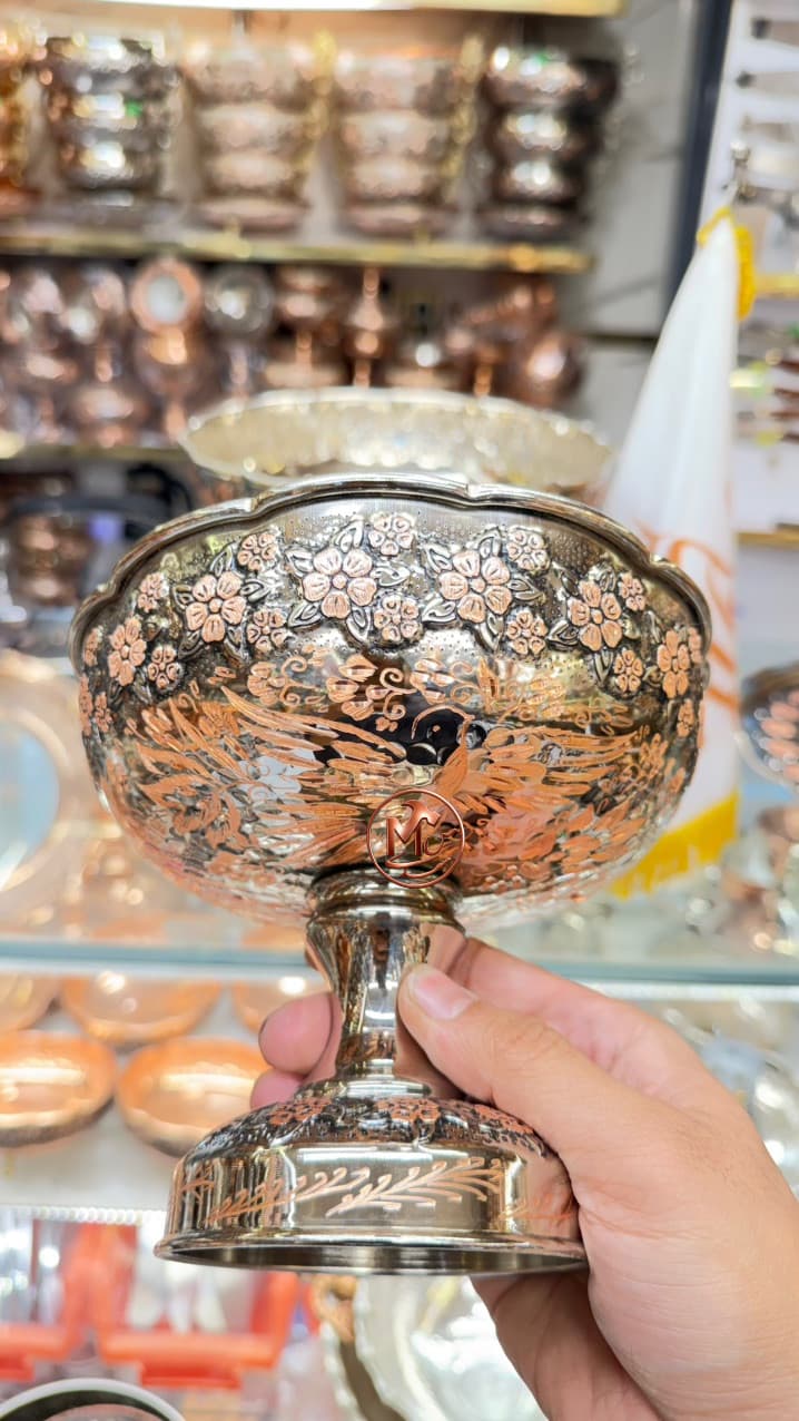 ست پذیرایی مسی طراحی پروانه — تصویر ۲