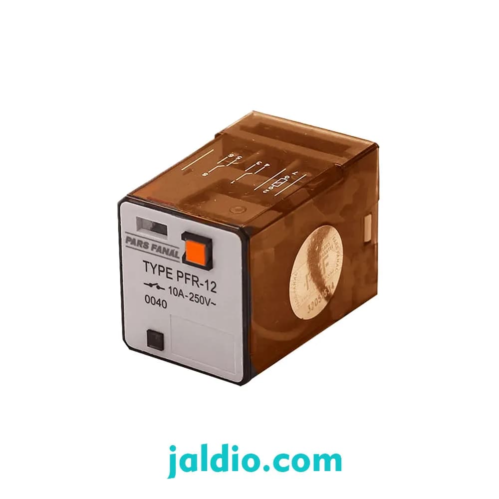 رله شیشه ای دو کنتاکت 24 ولت DC پارس فانال PFR 12 24 VDC