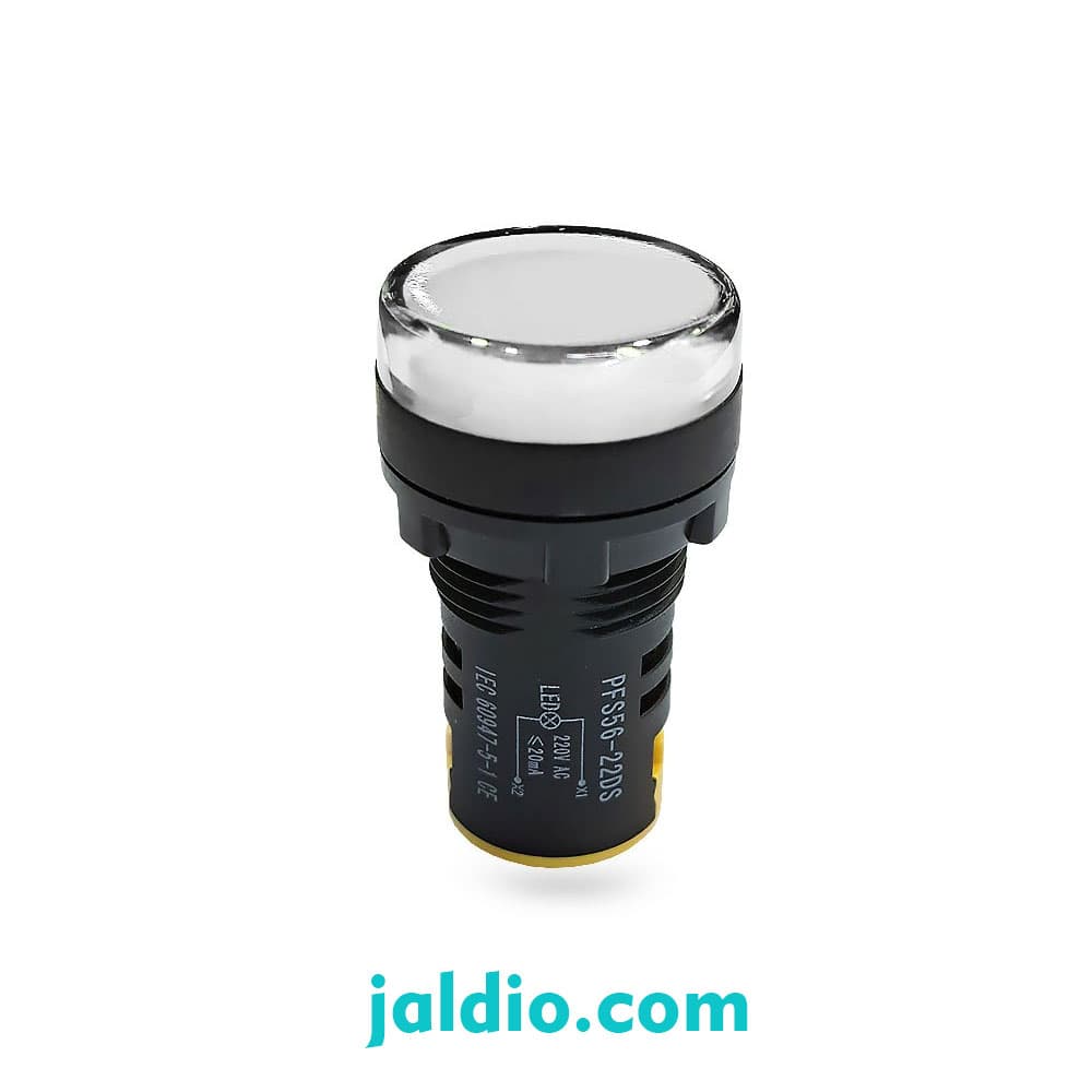 چراغ سیگنال 220 ولت AC قطر 16 رنگ سفید پارس فانال مدل PFS56 16D