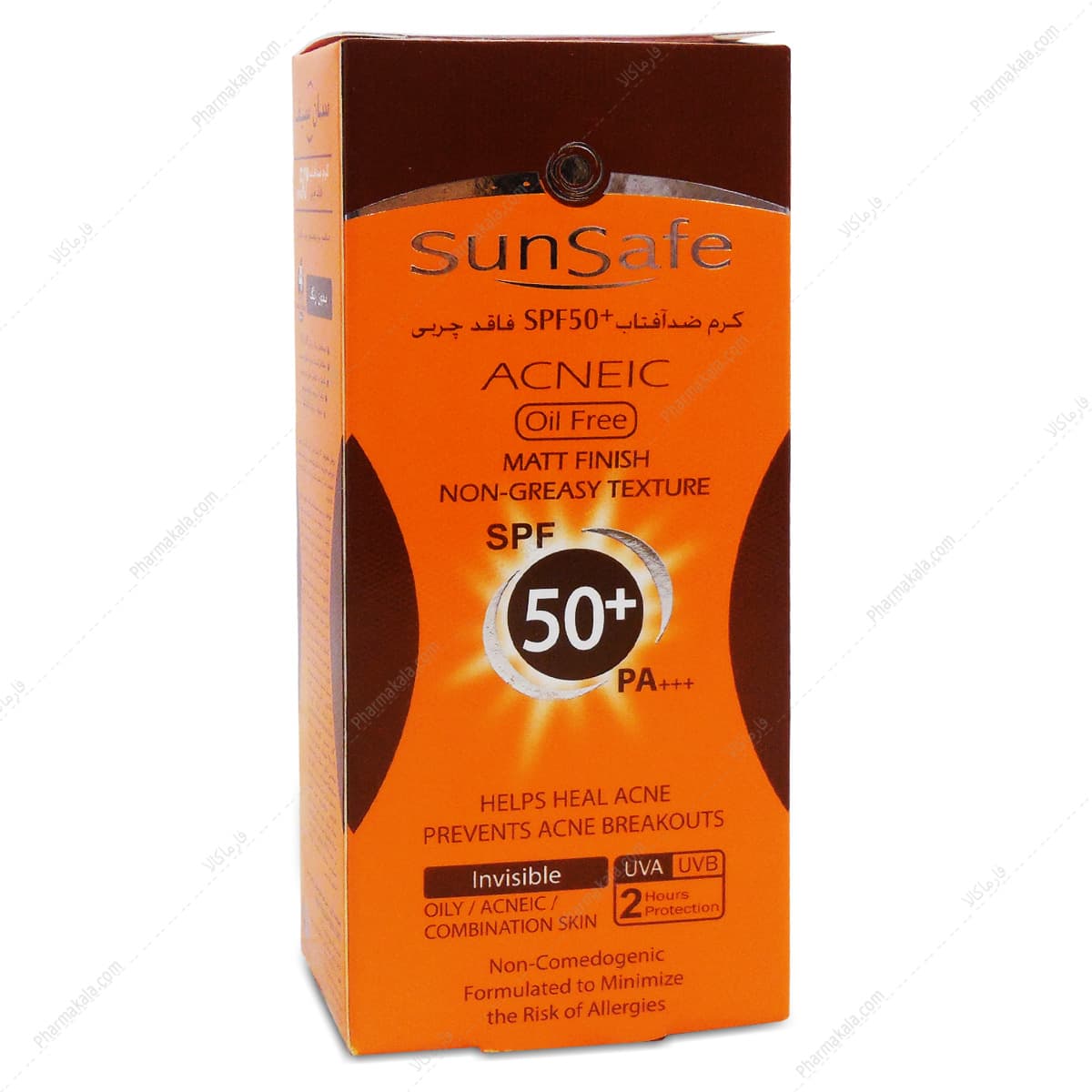 کرم ضد آفتاب SPF50 فاقد چربی بی رنگ سان سیف ۵۰ml