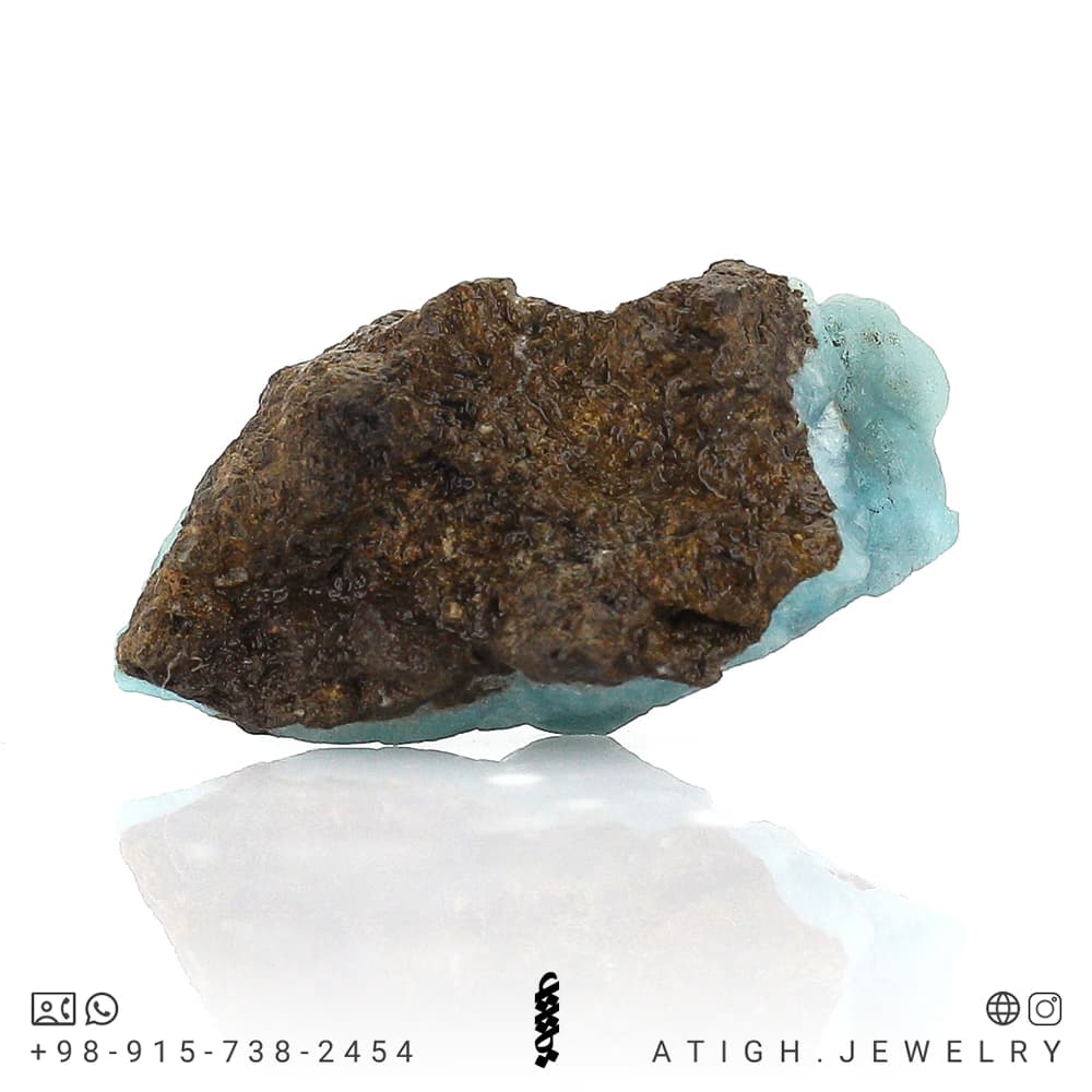 سنگ راف همی مورفیت – hemimorphite معدنی کمیاب نمونه کلکسیونی مناسب دکوری، سنگ درمانی و ساخت زیور کیفیت بینظیر وزن حدود ۴۶.۵ قیراط — تصویر ۴