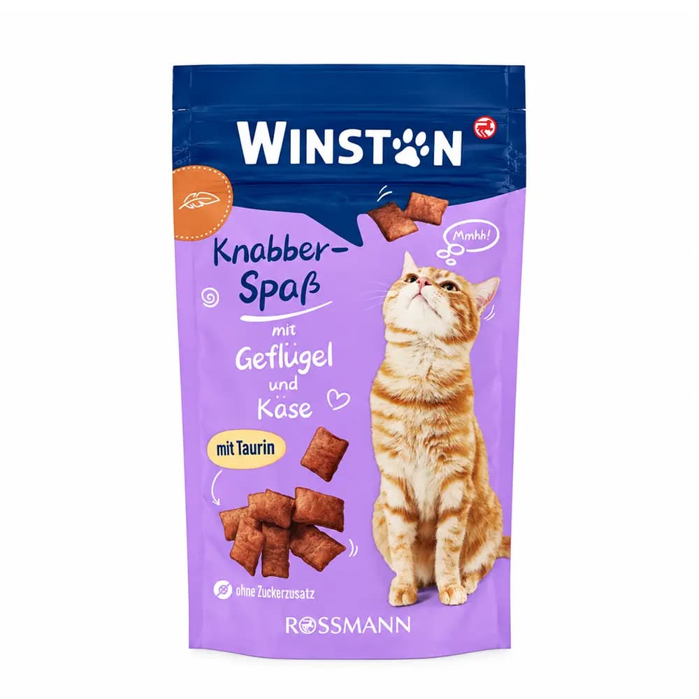 تشویقی گربه کرانچی با طعم طیور و پنیر وینستون – Winston Poultry