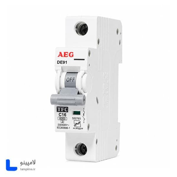 کلید مینیاتوری تکفاز 20 آمپر توس فیوز AEG-6KA-C20