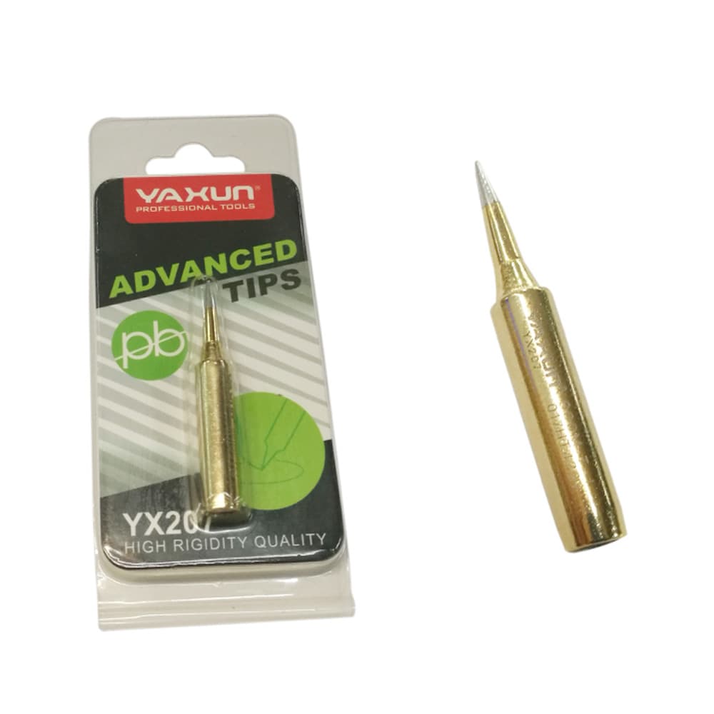 نوک هویه سر صاف و سر کج طلایی یاکسون Yaxun 207 I/1S Soldering Iron Tip 900M