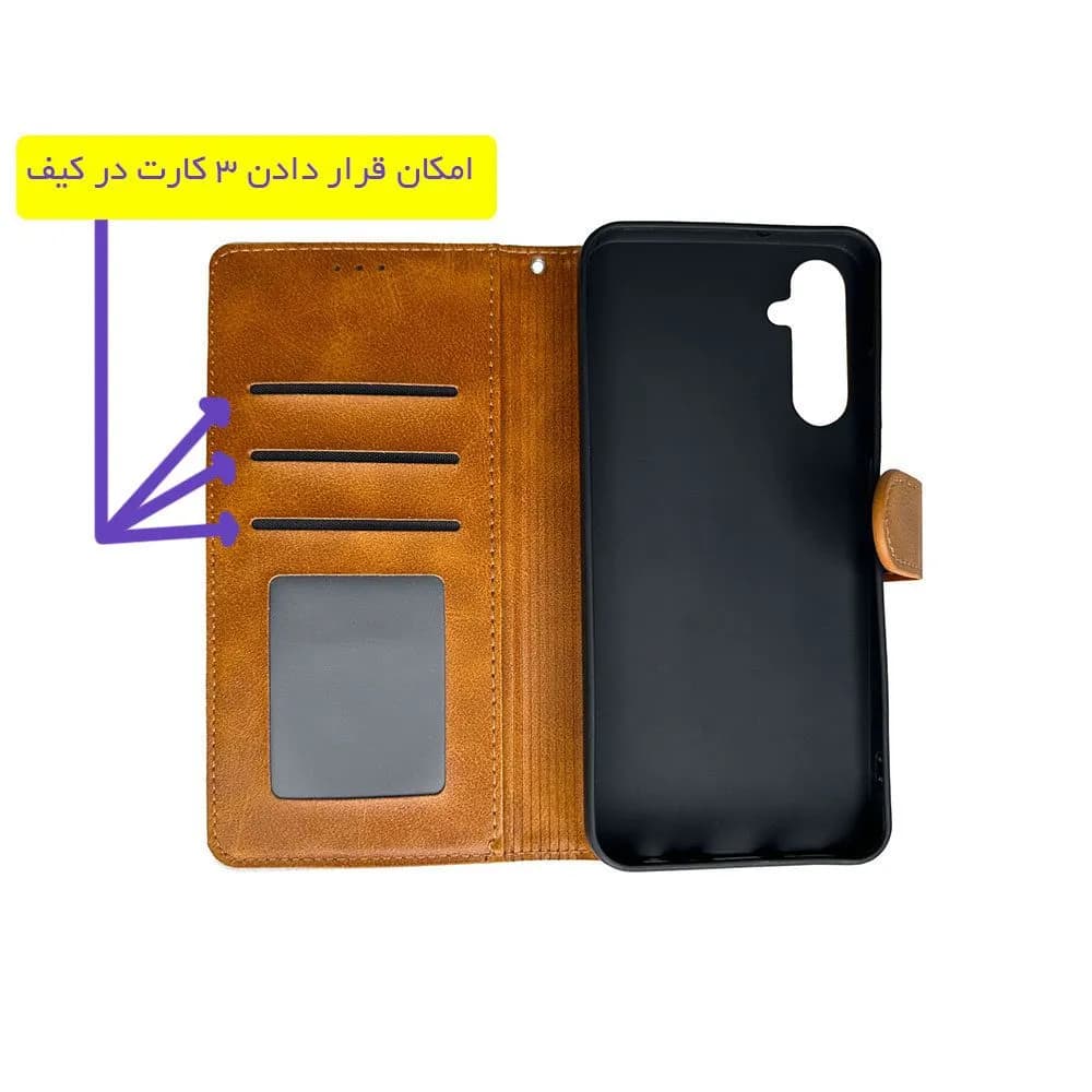 کیف کلاسوری مدل چرمی مناسب برای گوشی موبایل POCO F4-GT — تصویر ۷
