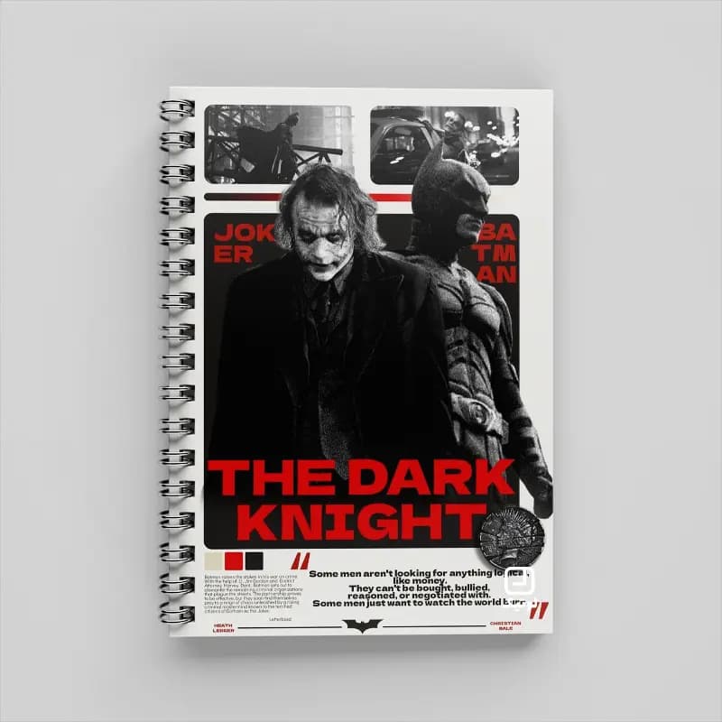 دفتر 80 برگ سینمایی طرح دارک نایت The dark knight – کد DC291