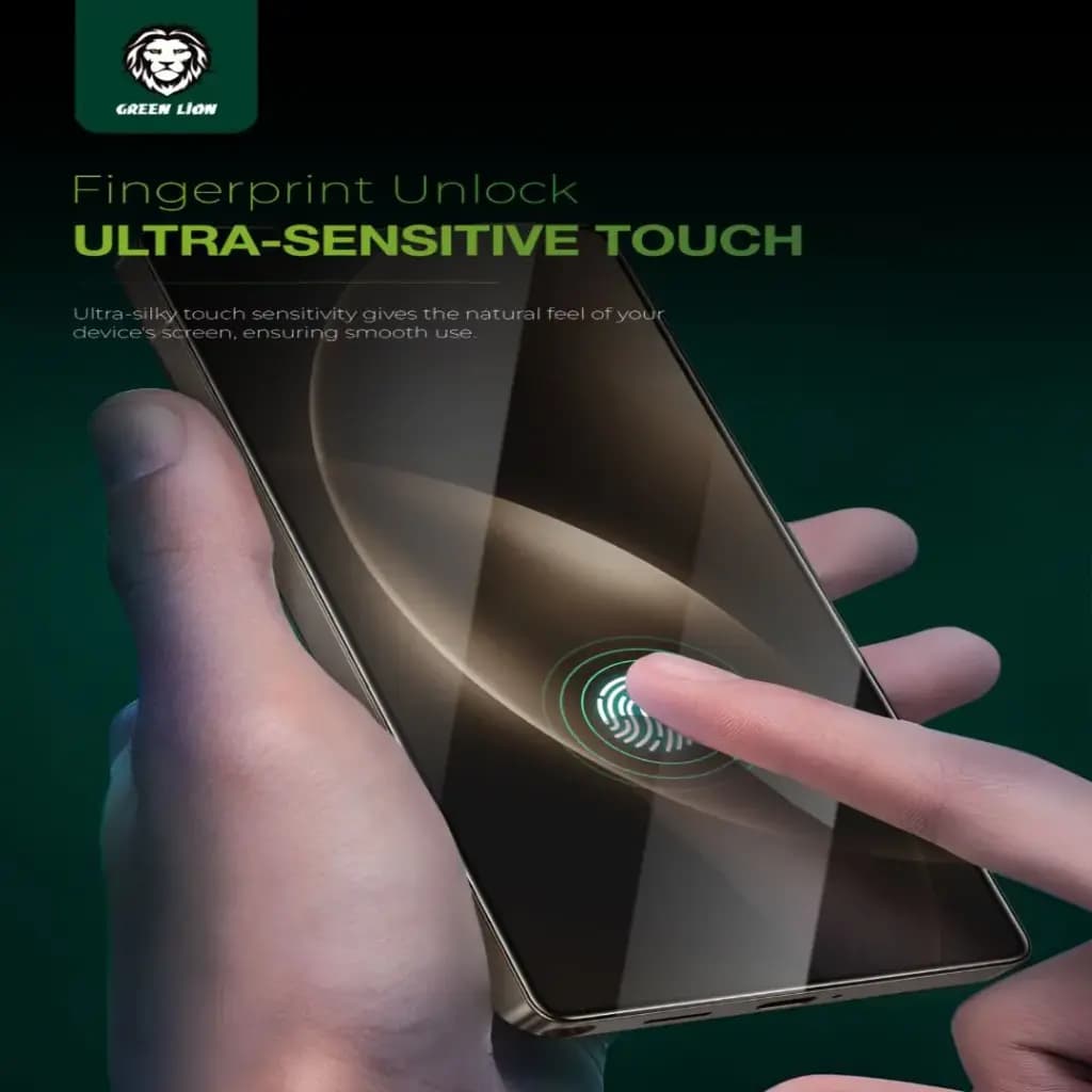 گلس گرین لاین سامسونگ S25 Ultra مدل 9H فول چسب — تصویر ۳