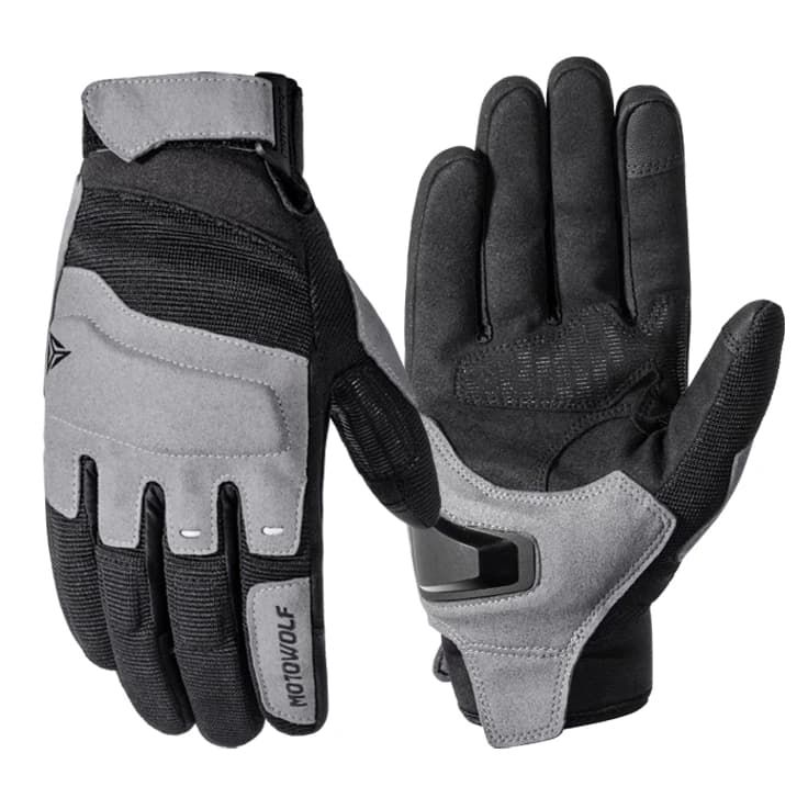 دستکش چهارفصل موتو ولف مدل BLACK GRAY — تصویر ۲