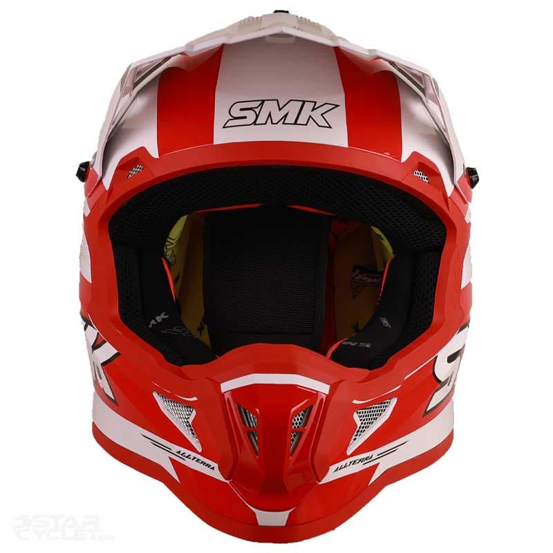 کلاه کاسکت کراسی اس ام کی مدل ALLTERRA X-THROTTLE RED WHITE GL132 — تصویر ۴