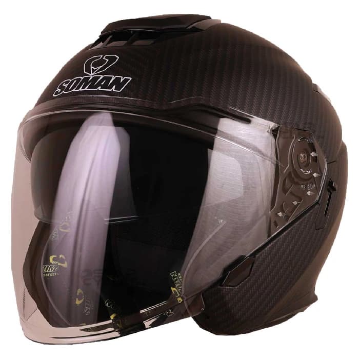 کلاه کاسکت بدون فک سومان مدل 527 MATT CARBON