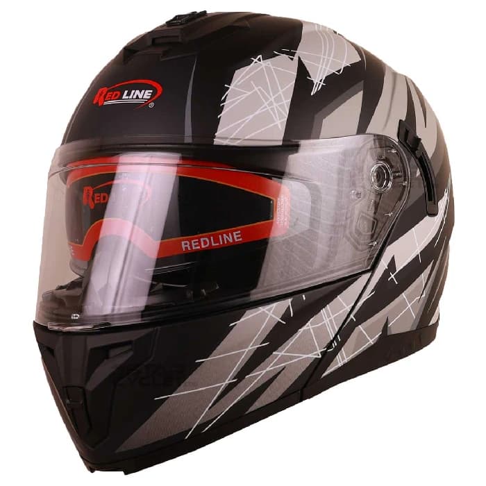 کلاه کاسکت فک متحرک ردلاین مدل 938 Matt Black gray