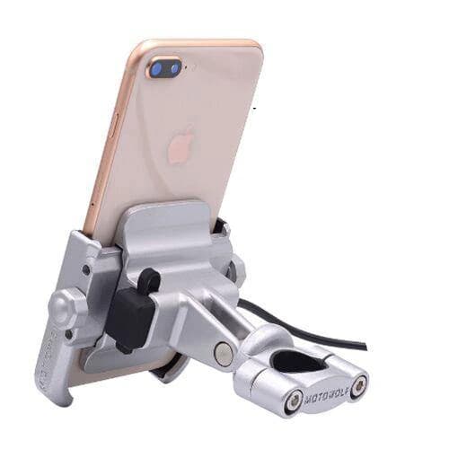 هولدر روی فرمان شارژر دار MOTOWOLF مدل SILVER