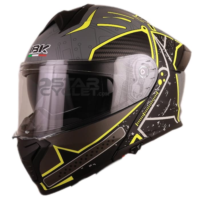 کلاه کاسکت فک متحرک iBK مدل NP900 Matt Black Gray MOTOR