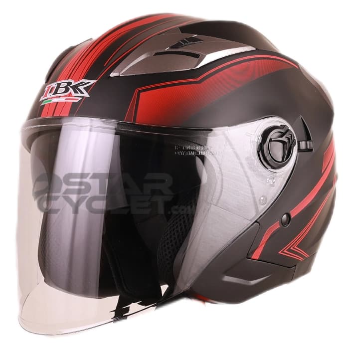 کلاه کاسکت بدون فک IBK مدل K708 MATT BLACK RED