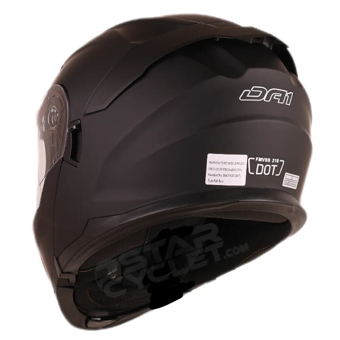 کلاه کاسکت فک متحرک DA1 مدل 107 MATT BLACK — تصویر ۵
