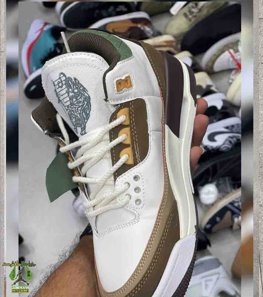 کتانی نایک ایر جردن آرچاو قهوه ای nike air jordan 3 archaeo brown — تصویر ۳