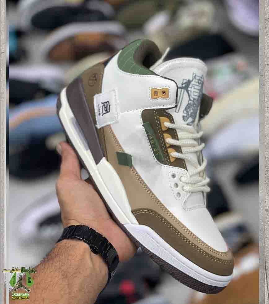کتانی نایک ایر جردن آرچاو قهوه ای nike air jordan 3 archaeo brown
