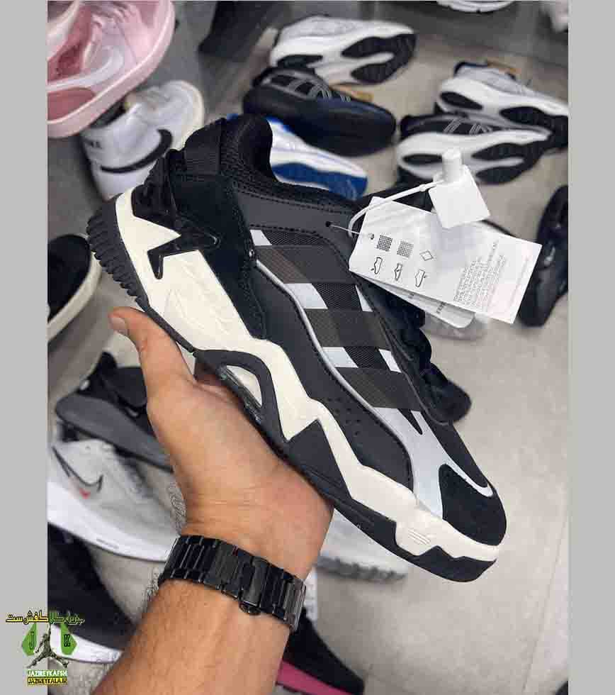 کتانی آدیداس نایت بال سفید و زیتونی Adidas Niteball4 مردانه — تصویر ۶