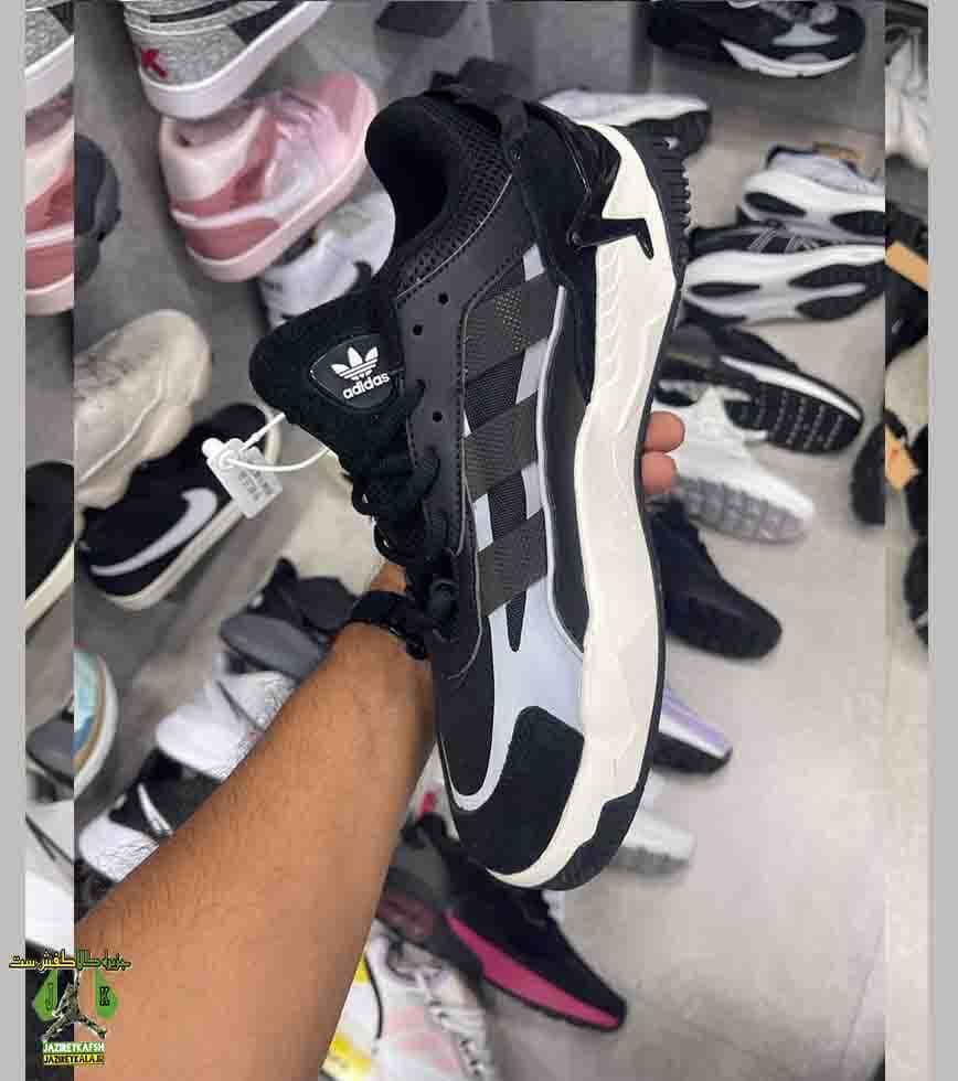 کتانی آدیداس نایت بال سفید و زیتونی Adidas Niteball4 مردانه — تصویر ۵