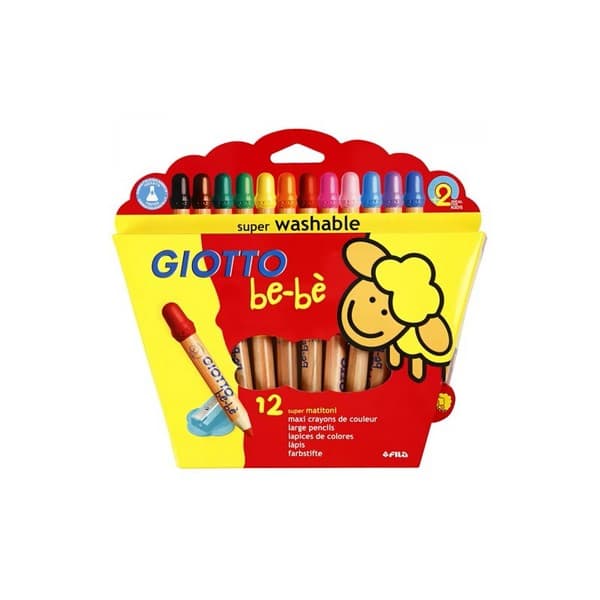 مداد رنگی جامبو کوتاه 12 رنگ تراشدار جیوتو