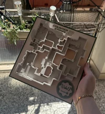 کارت تزئینی نقشه Dust2 بازی CS2 | خدمات چاپ سه بعدی سفارشی — تصویر ۳