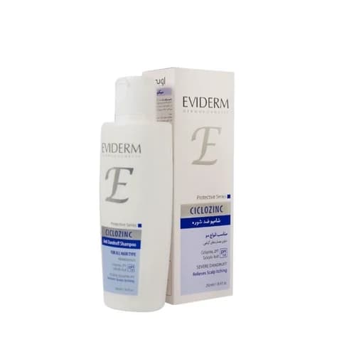 شامپو ضد شوره انواع مو 250ml اویدرم سیکلوزینک – Eviderm Ciclozinc