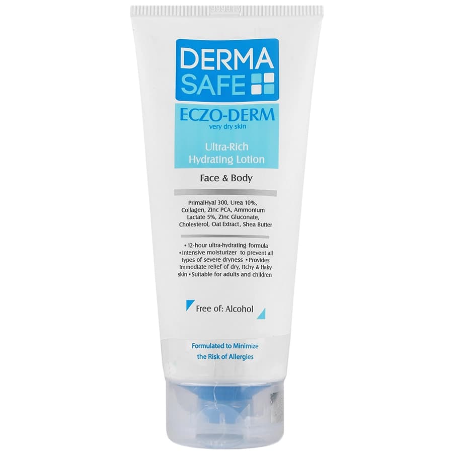 لوسیون مرطوب کننده پوست های بسیار خشک صورت و بدن 200ml درماسیف Derma safe