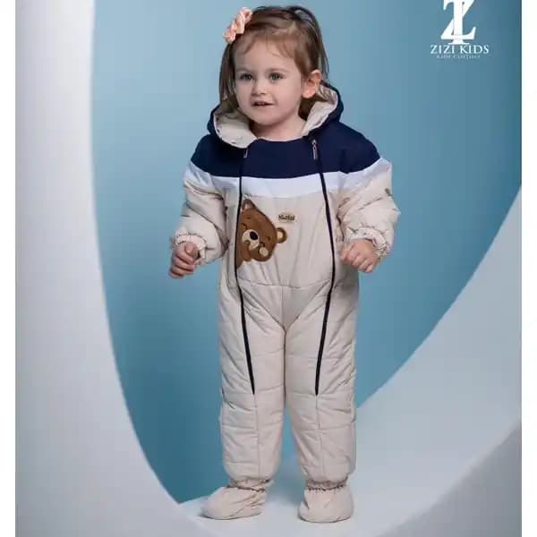 کاپشن سرهمی طرح خرس برند زی زی کیدز zizi kids — تصویر ۶