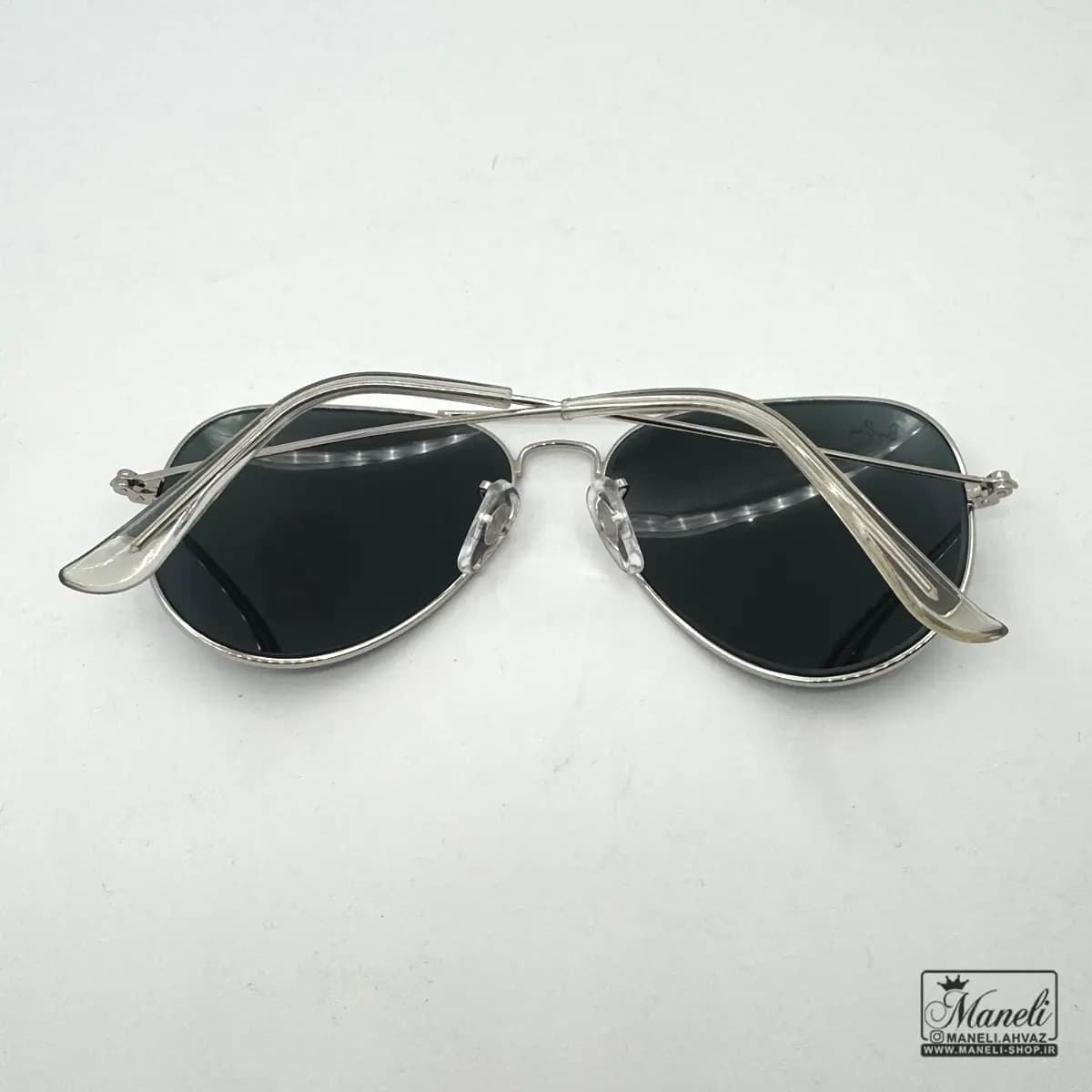 عینک ری بن RAY BAN مردانه شیشه مشکی فریم نقره ای — تصویر ۳