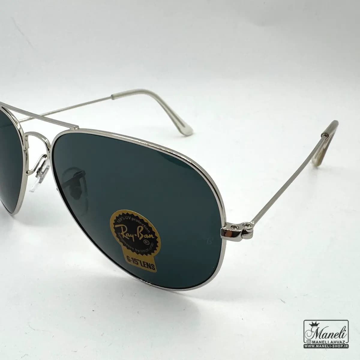 عینک ری بن RAY BAN مردانه شیشه مشکی فریم نقره ای — تصویر ۵