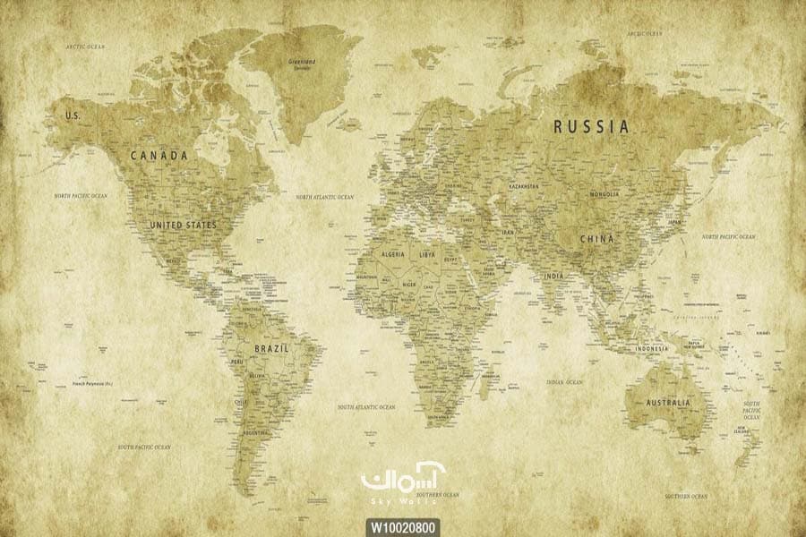 پوستر دیواری نقشه جهان بچگانه کد 10020800
