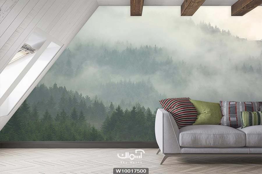 پوستر دیواری هنری جنگل مه آلود کد 10017500 — تصویر ۲