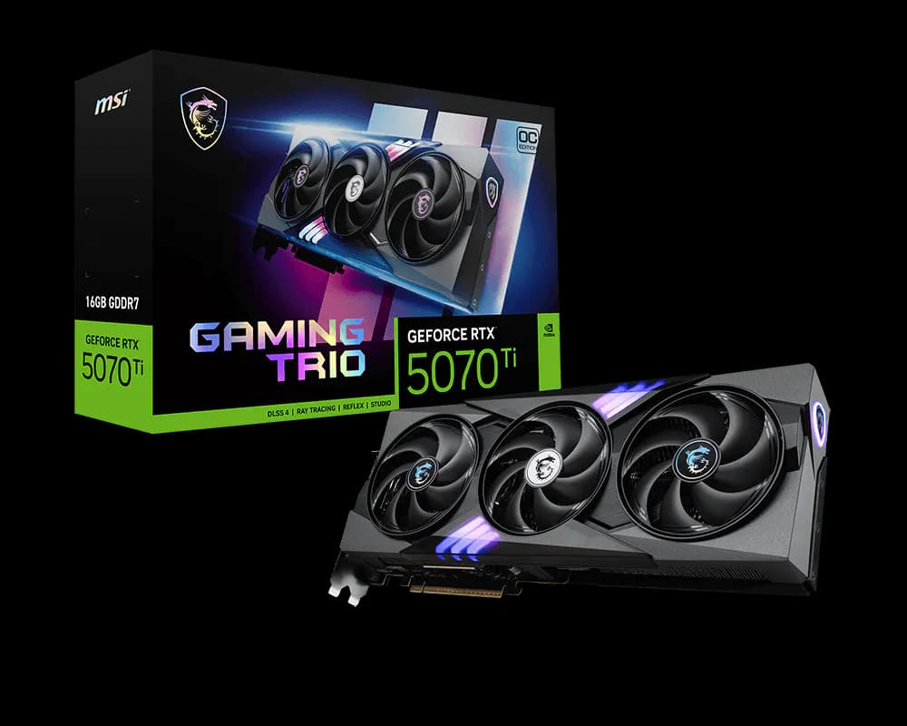 کارت گرافیک MSI مدل RTX 5070 Ti GAMING TRIO OC 16GB استوک — تصویر ۵