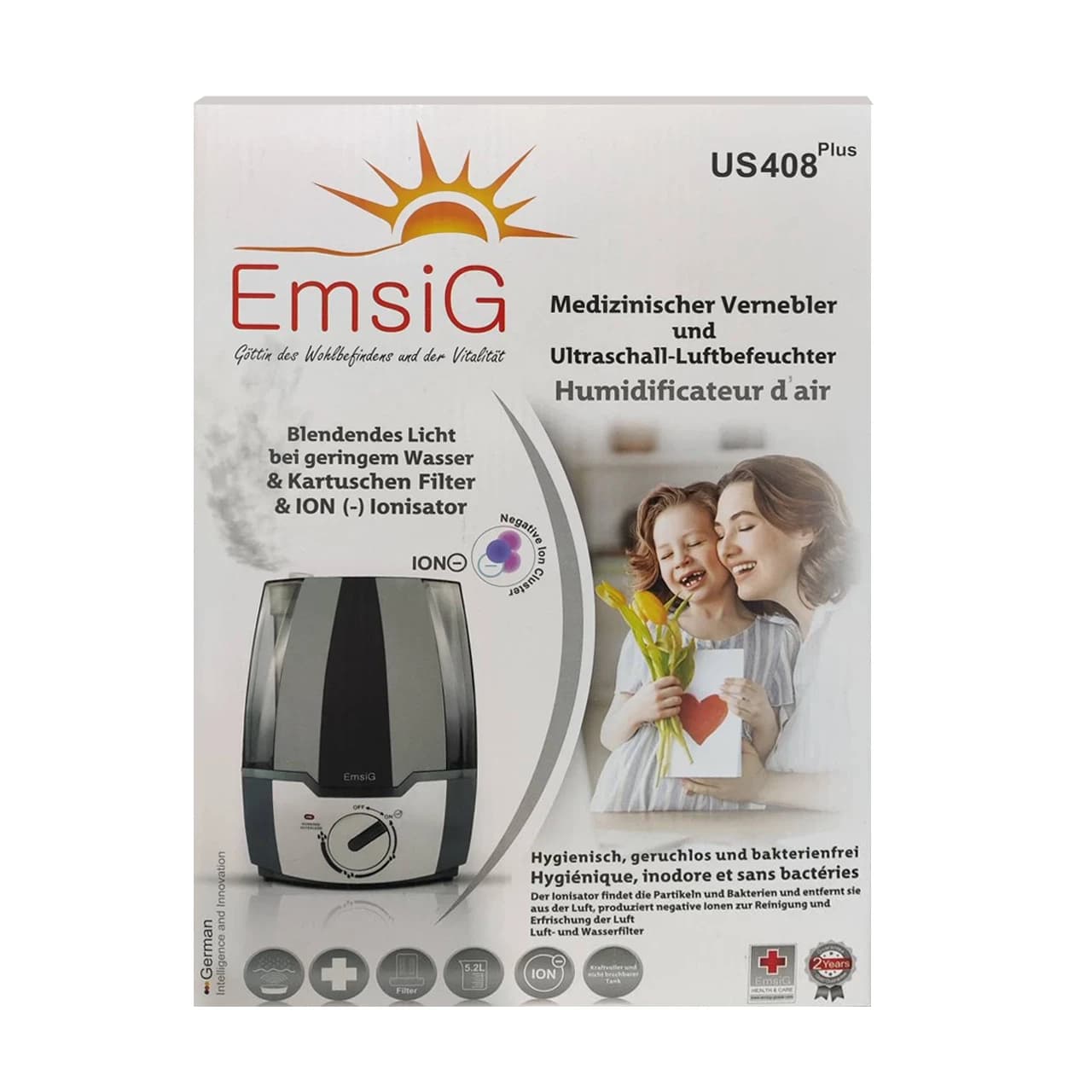 دستگاه بخور سرد EmsiG مدل US408 Plus – طوسی (گارانتی 24 ماهه طلایی) — تصویر ۷