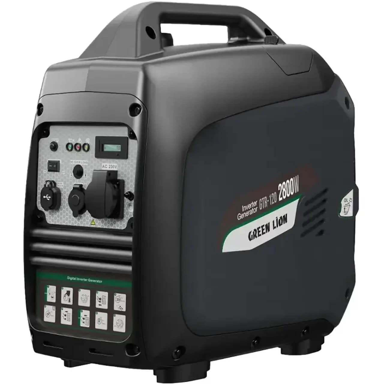 ژنراتور برق بنزینی Green Lion مدل GTR120 GNGASINV120BK 2800W – مشکی (گارانتی 6 ماهه شرکتی)
