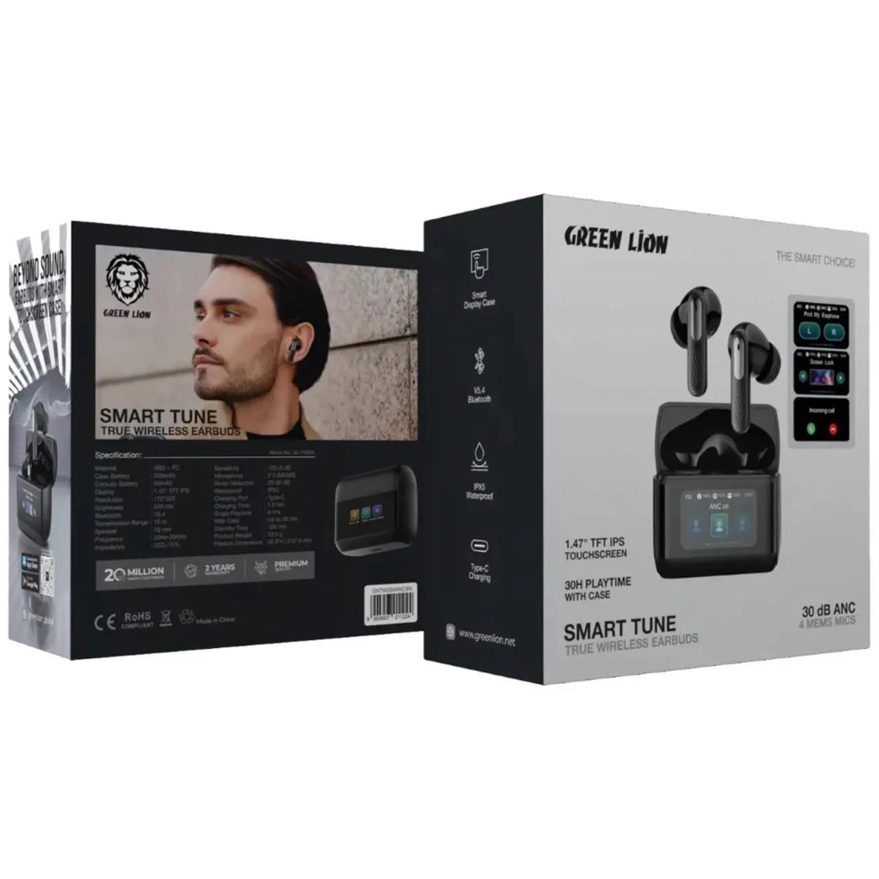 ایرفون بی سیم Green Lion مدل Smart Tune ANC GNTWS84ANCBK – مشکی (گارانتی 6 ماهه شرکتی) — تصویر ۶