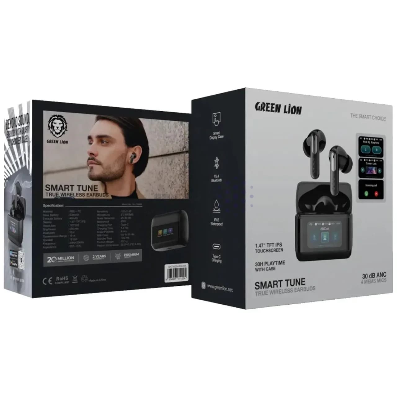 ایرفون بی سیم Green Lion مدل Smart Tune ANC GNTWS84ANCBK – مشکی (گارانتی 6 ماهه شرکتی) — تصویر ۱۲