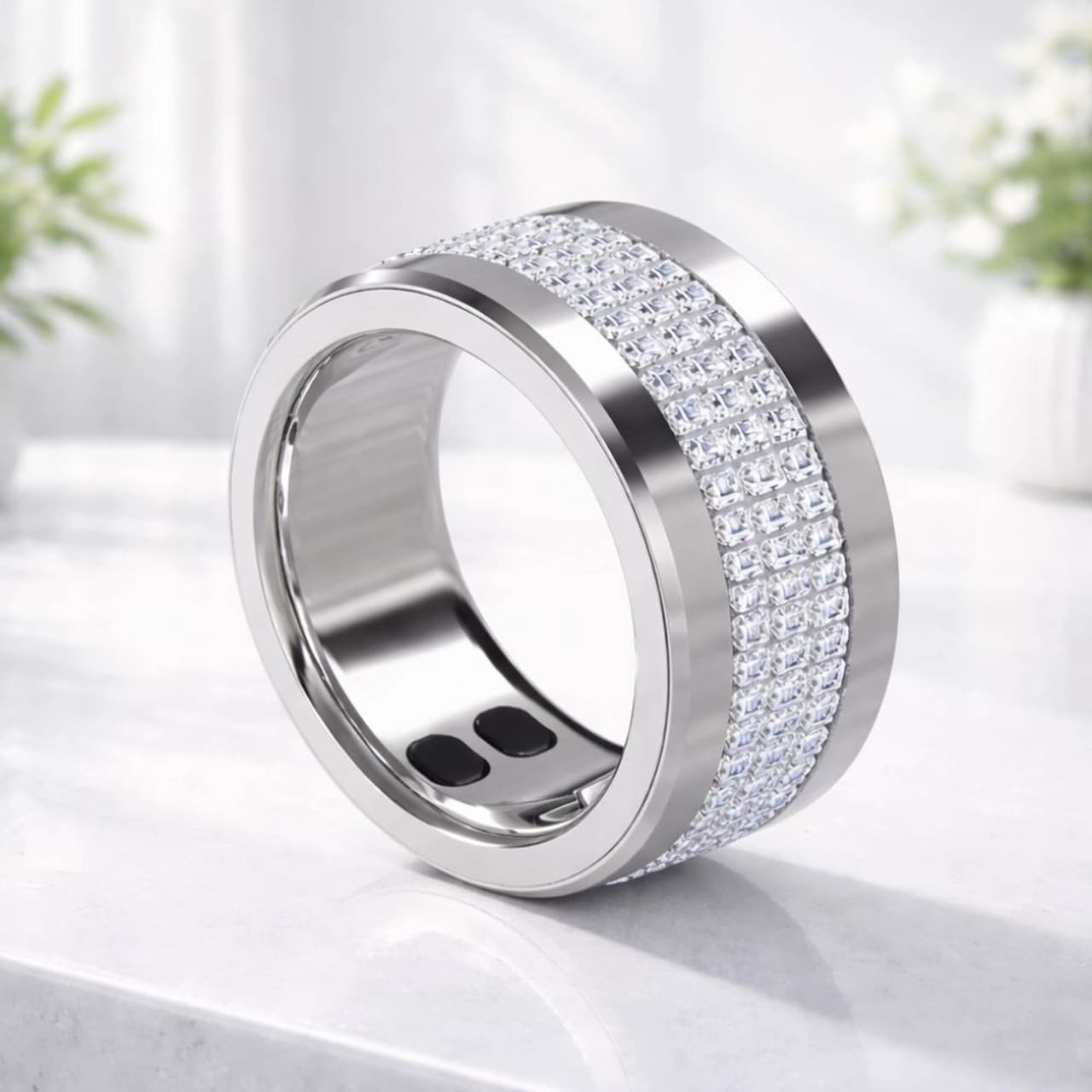 حلقه هوشمند Porodo مدل Jewels PD-SLRT9-SL – نقره ای (گارانتی 6 ماهه شرکتی) — تصویر ۳