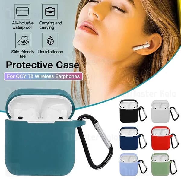 کاور محافظ سیلیکونی هندزفری کیو سی وای Xiaomi QCY T8 Earphone Silicone Case — تصویر ۸