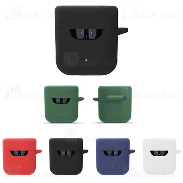 کاور محافظ سیلیکونی هندزفری کیو سی وای Xiaomi QCY T12 / T12S Earphone Silicone Case دارای قلاب آویز — تصویر ۳