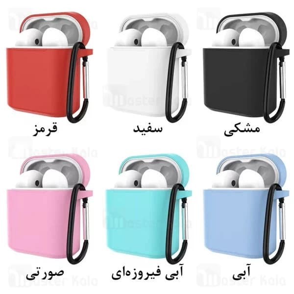 کاور محافظ سیلیکونی هندزفری هواوی Huawei FreeBuds 2 Earphone Silicone Case دارای قلاب آویز — تصویر ۲