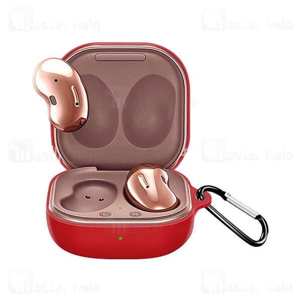 کاور محافظ سیلیکونی هندزفری سامسونگ Samsung Galaxy Buds 2 / Buds Pro / Buds Live دارای قلاب آویز — تصویر ۶