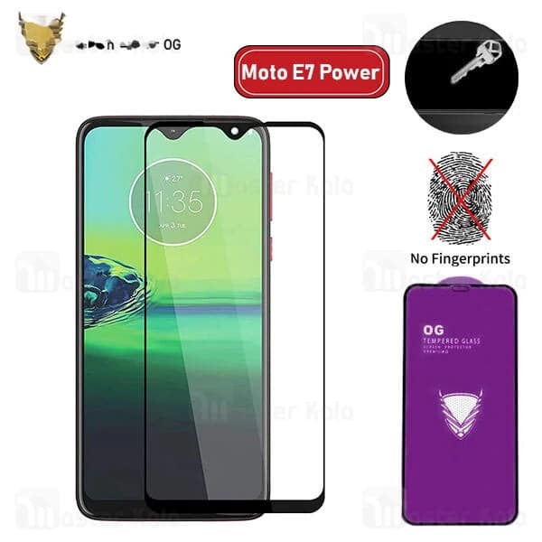 محافظ صفحه شیشه ای تمام صفحه تمام چسب OG موتورولا Motorola Moto E7 Power OG 2.5D Glass