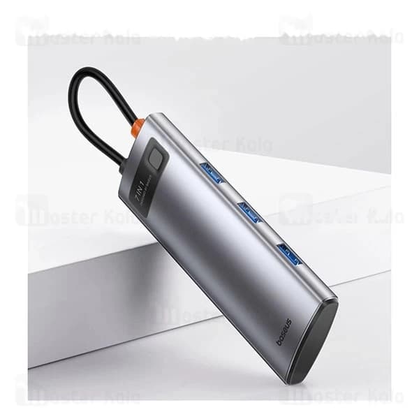هاب 7 پورت بیسوس Baseus Metal Gleam B00030708811 توان 100 وات — تصویر ۵