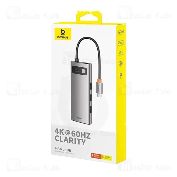 هاب 7 پورت بیسوس Baseus Metal Gleam B00030708811 توان 100 وات — تصویر ۸