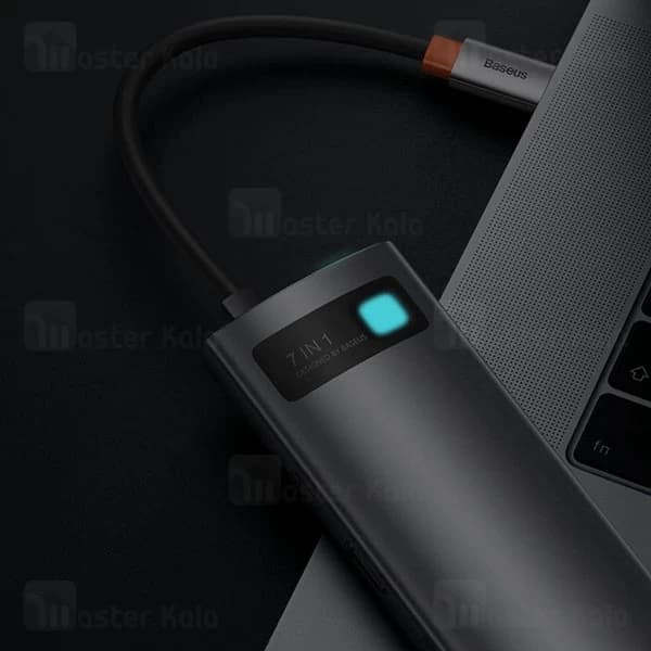 هاب 7 پورت بیسوس Baseus Metal Gleam B00030708811 توان 100 وات — تصویر ۶