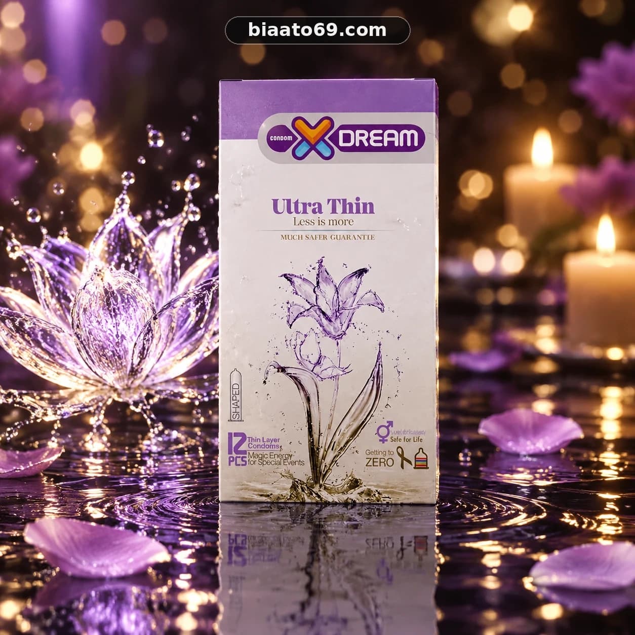 کاندوم ایکس دریم مدل Ultra Thin (اولترا تین) بسته ۱۲ عددی – کاندوم بسیار نازک و حساس